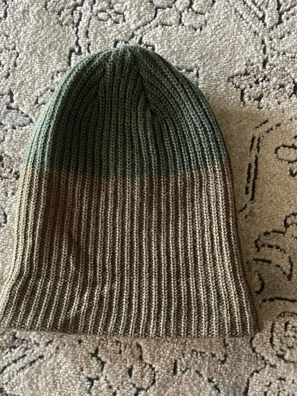 The North Face Olive Green & Brown Ribbed Cuff Beanie